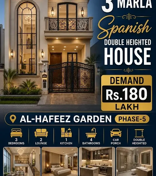 3 Marla Double Heighted House For Sale