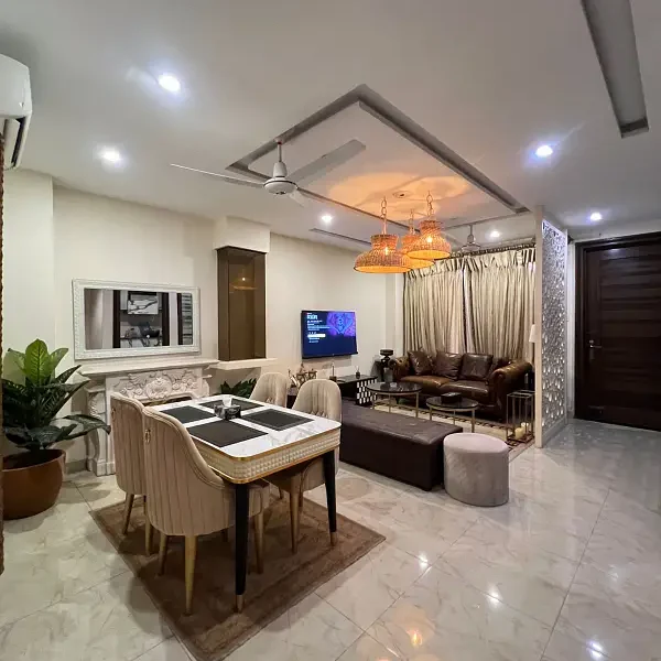 Fully Furnished, 2 Beds Apartment For Rent In Phase 8 Airport Road Lahore Near KFC Park