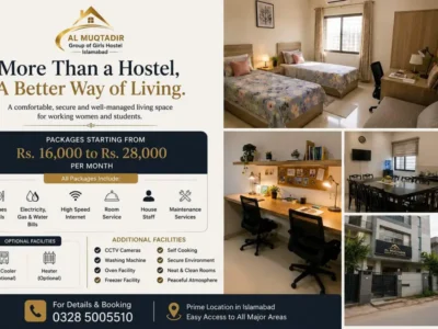 Girls Hostel in G-9 Islamabad | Near Metro | Packages from Rs. 16,000
