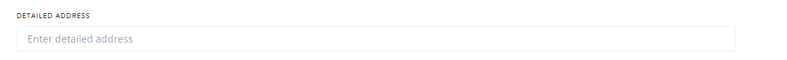 Detailed Address: In this field, you will simple type your complete address