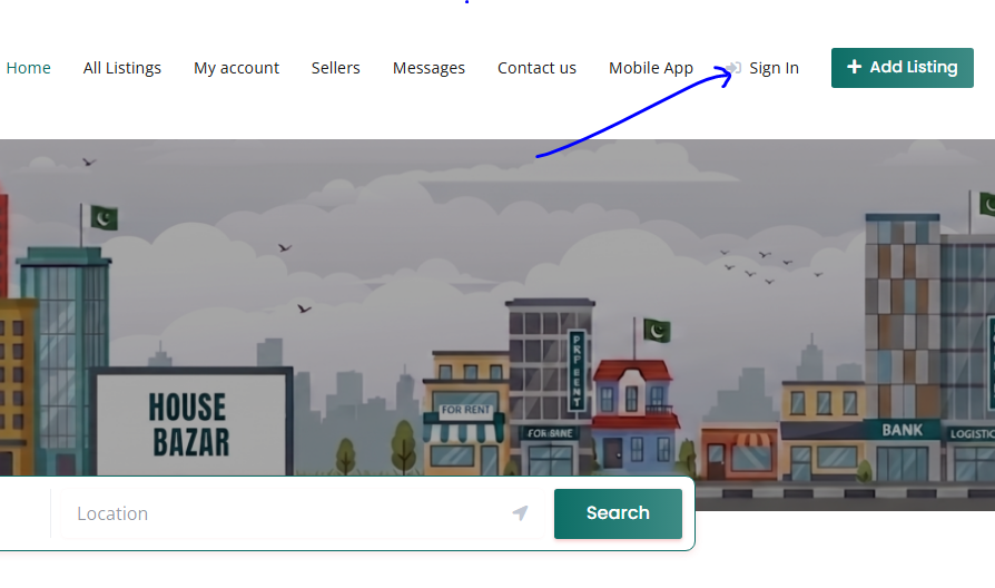 Step 1: Create Your Account or Log In to House Bazar