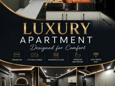 Luxury 1-Bed Furnished Apartment | Bahria Town Lahore | Daily Basis