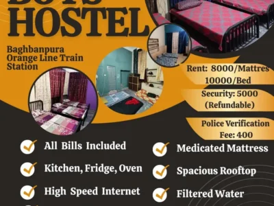 The Residence Boys Hostel Near UET, Baghbanpura Orange Line Train Stn